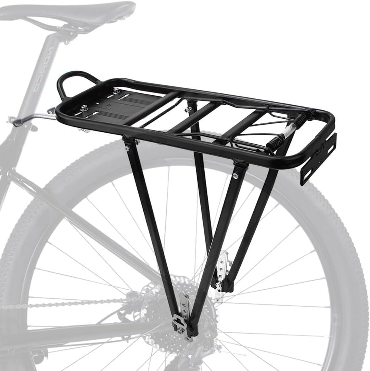 SnelShoppen - Fietsendrager Achter voor Mountainbike, Aluminium Legering, Snelle Installatie, Geschikt voor 24 Inch Fietsen, Ideaal voor Sport en Vrij