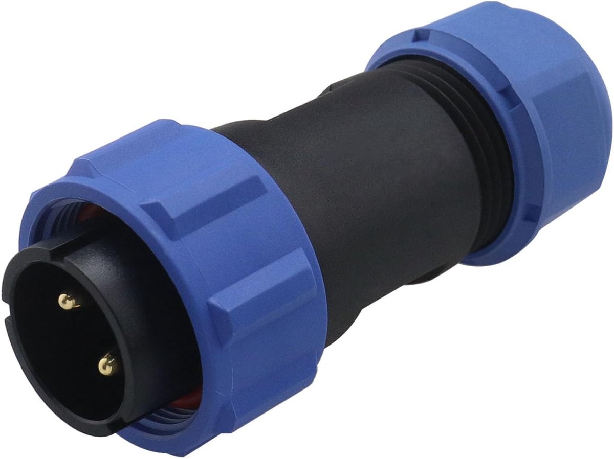 SnelShoppen - RV 2-Pin Luchtvaart Circulaire Connector 12V 30A Waterdicht IP68 Voor Outdoor Toepassingen, Generators, Zonnepanelen, Medische Apparatuu