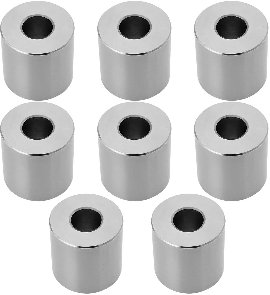 SnelShoppen - 8 Stuks 304 Roestvrijstalen M8 Tussenhuls Bushing Gasket IDxOD 8.2x20mm Hoogte 20mm voor Mechanische Aandrijfapparatuur en Metaaltoepass
