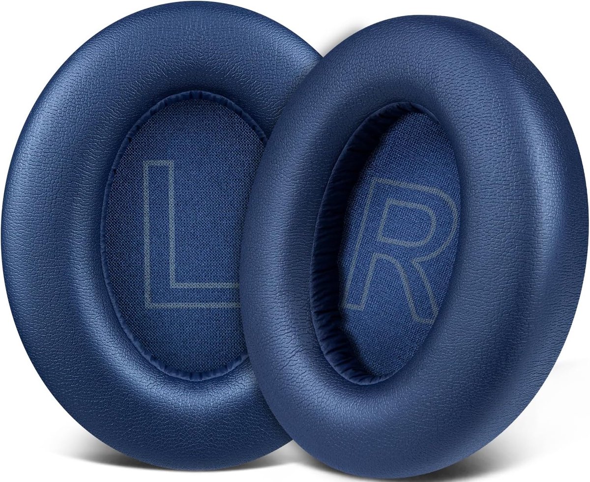 SnelShoppen - Vervangende Oorkussens voor Anker Soundcore Life 2/Q20/Q20+/Q20I/Q20BT Hoofdtelefoon, Zachte Earpads van Protein Leer, Geluid Isolatie S