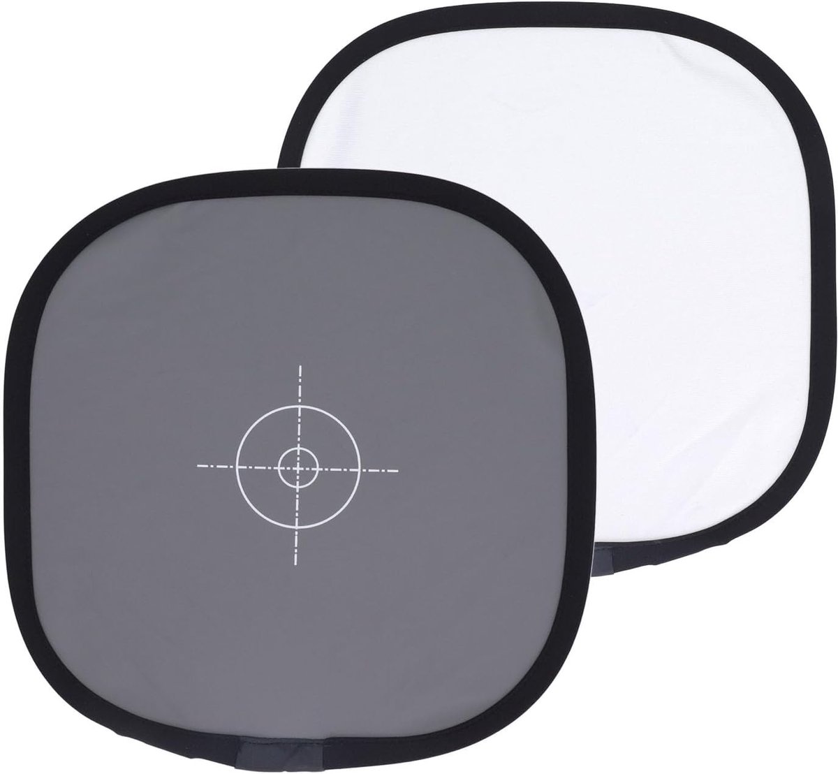 SnelShoppen - Double Sided 18% Grijskaart en Witbalans Schijf, 30x30cm Opvouwbare Referentie Reflector Focusbord met Draagtas voor Camera
