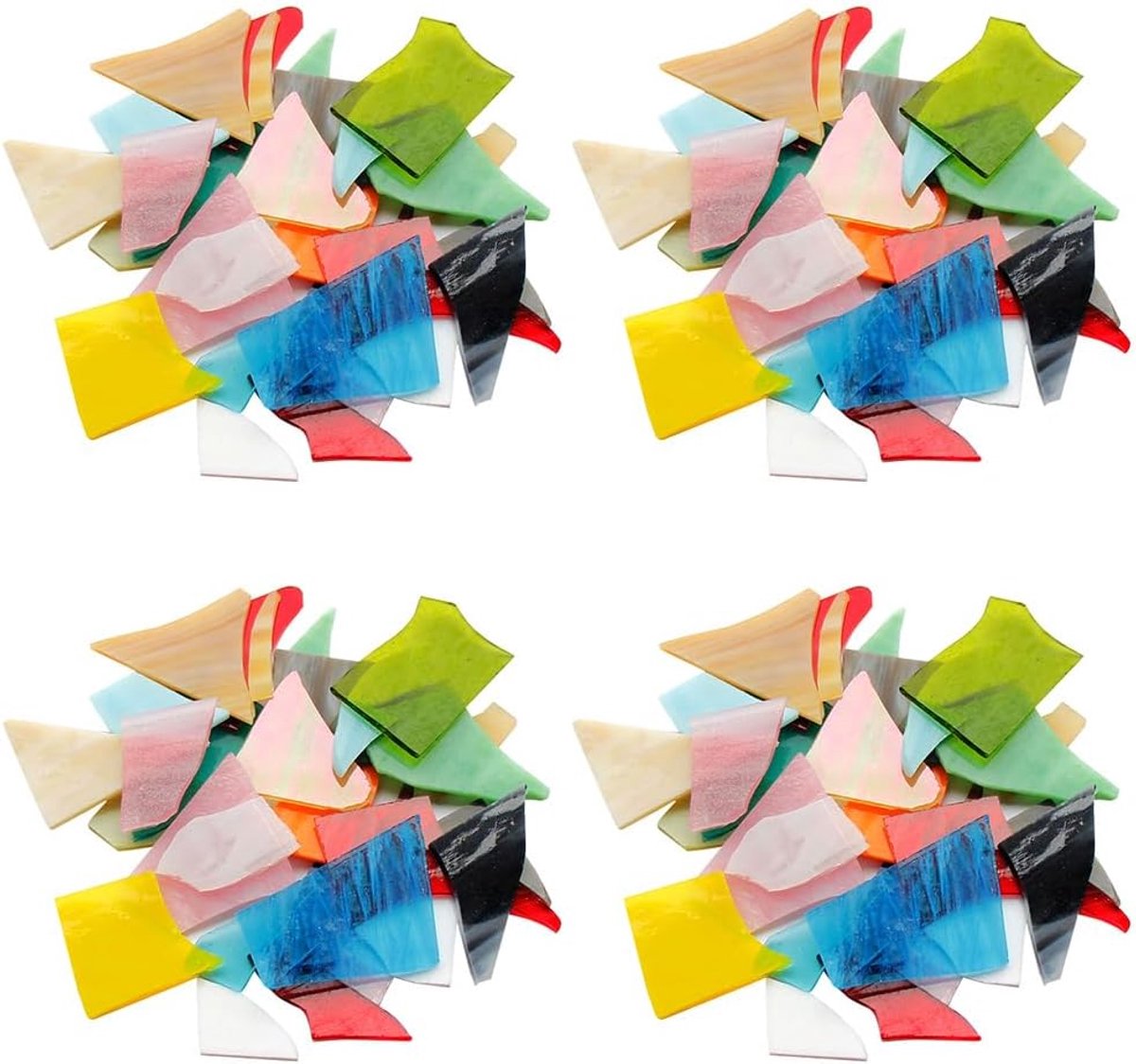 SnelShoppen - 400g Mozaïek Tegels, Irreguliere Glazen Mozaïekstukken voor Thuisdecoratie, Kunst en DIY Projecten, Gemengde Kleuren voor Creatieve Klus
