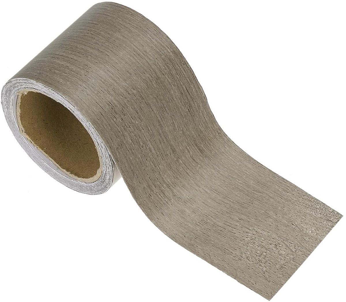 SnelShoppen - Houtpatroon Reparatietape 5,5cm x 16m - Realistische Zelfklevende Tape voor Vloeren, Deuren, Tafels, Kasten, Kantoor - Eiken, Grijs - Wa