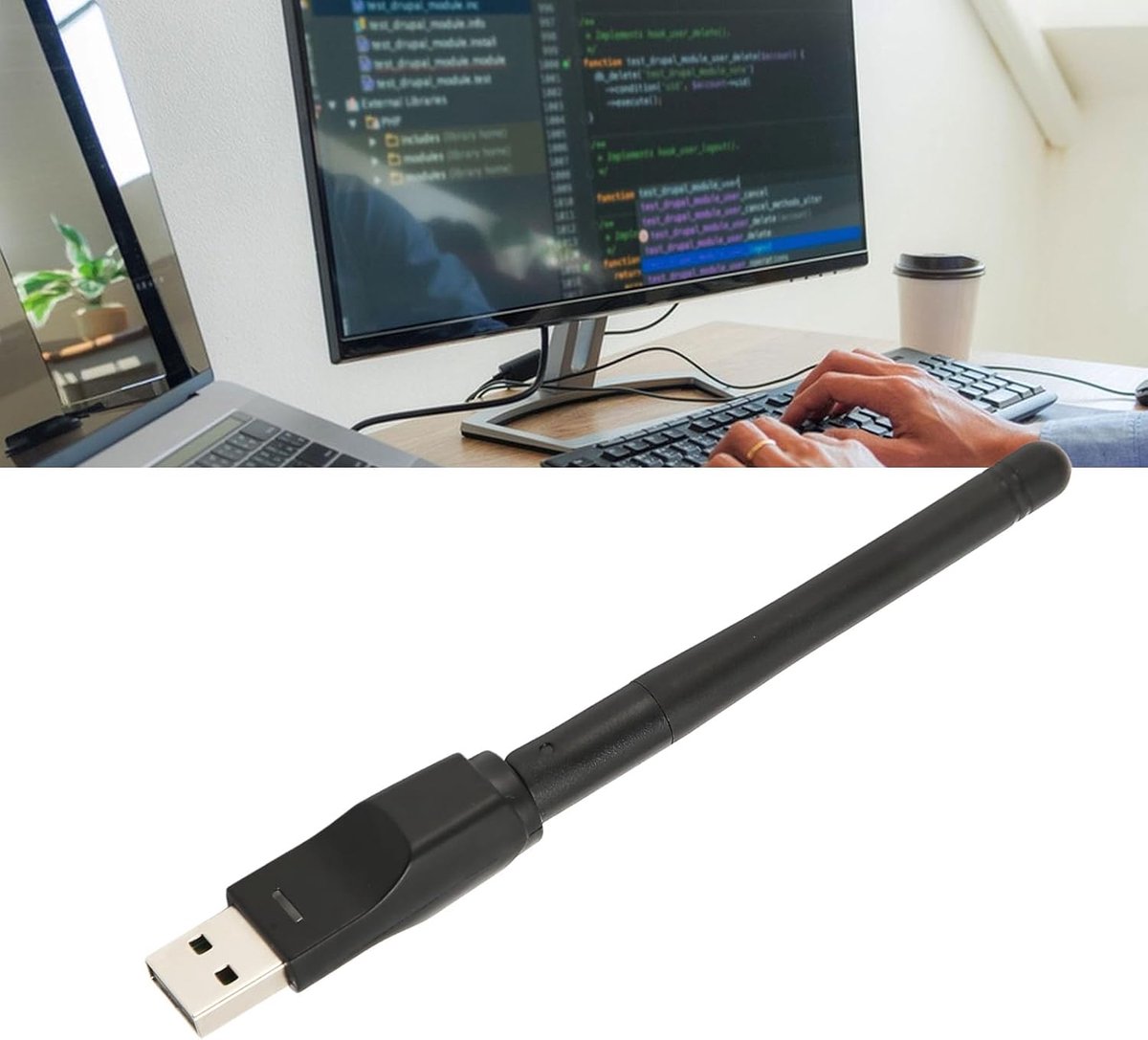 SnelShoppen - Draadloze Netwerk Adapter USB WiFi Adapter 150Mbps Voor IPTV Set Top Boxes, Verbeterde Wireless Technologie, Breed Compatibel, Ideaal Vo