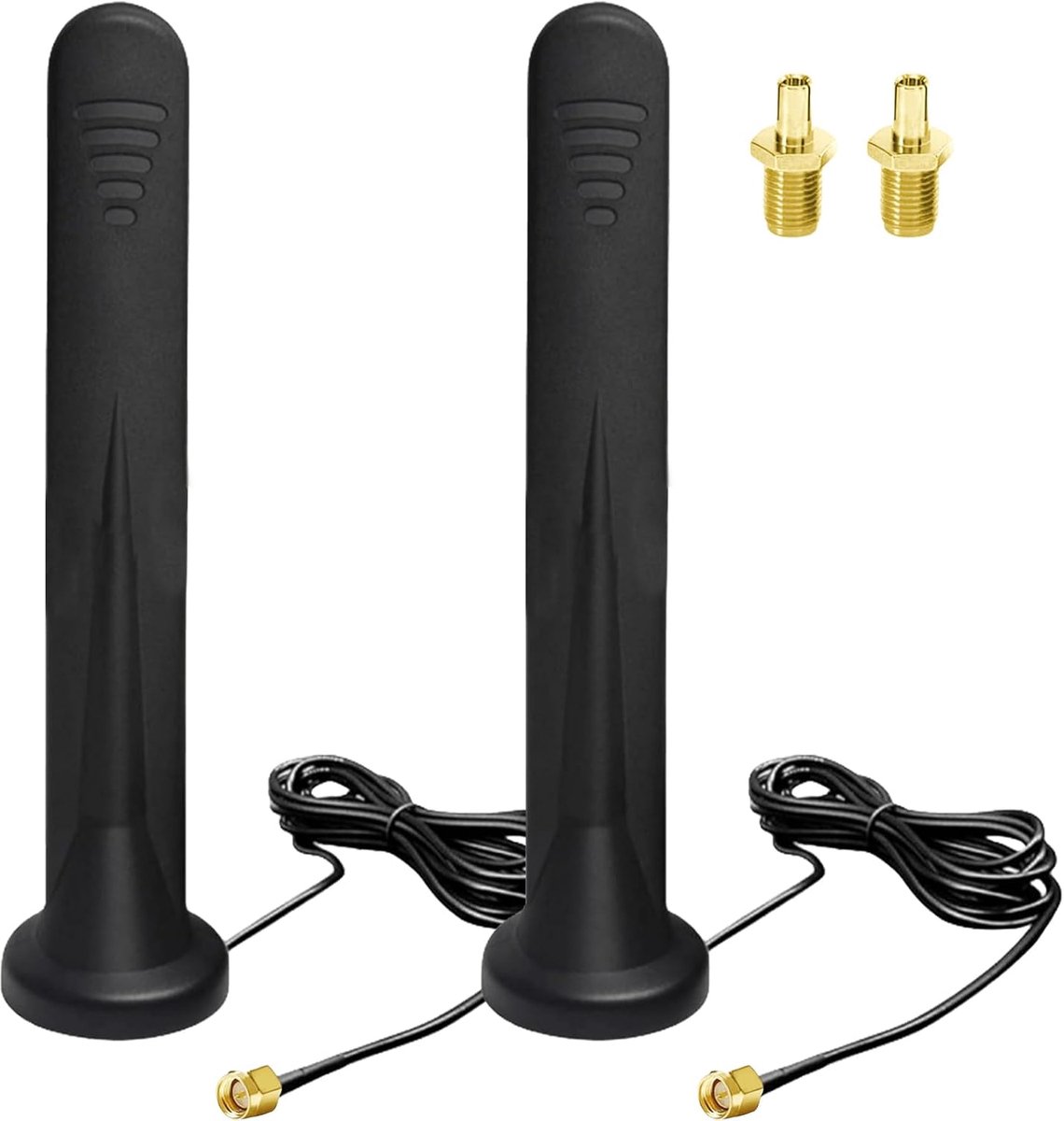 SnelShoppen - 2 X 5G LTE Antenne 12DBI Omnidirectionele Signaalversterker met SMA TS9 Stekker en 3M RG174 Kabel voor 3G/4G/5G/GSM/GPRS Router