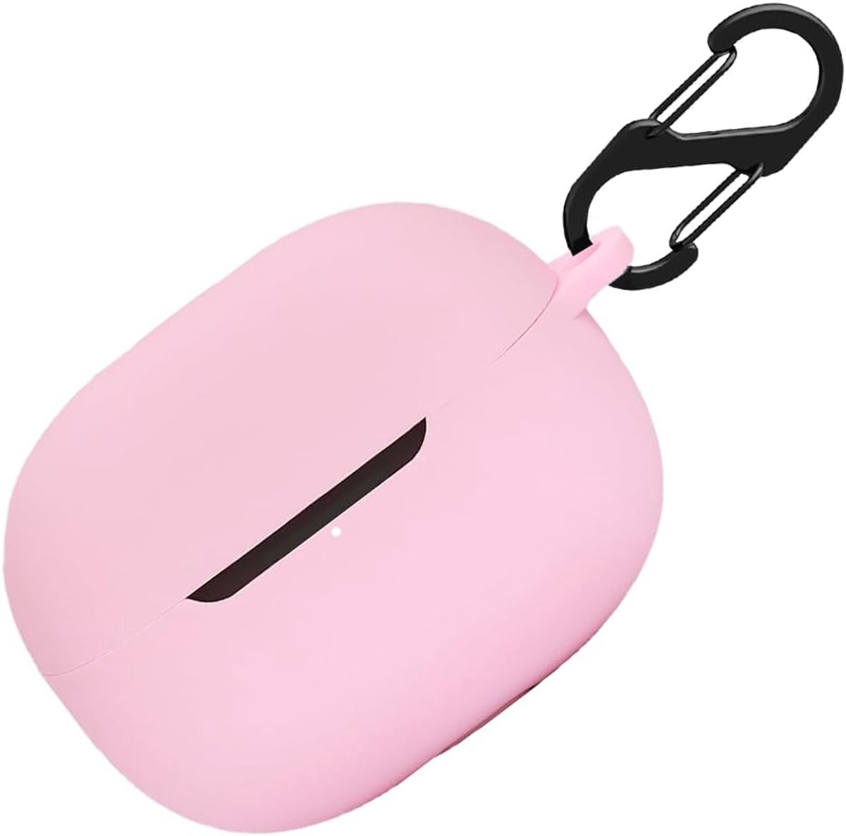 SnelShoppen - Silicone Hoes voor Xiaomi Redmi Buds 3 Lite, Schokbestendige Beschermhoes met Sleutelhanger, Zacht Silicone, Roze, Ultra Dun, Washable
