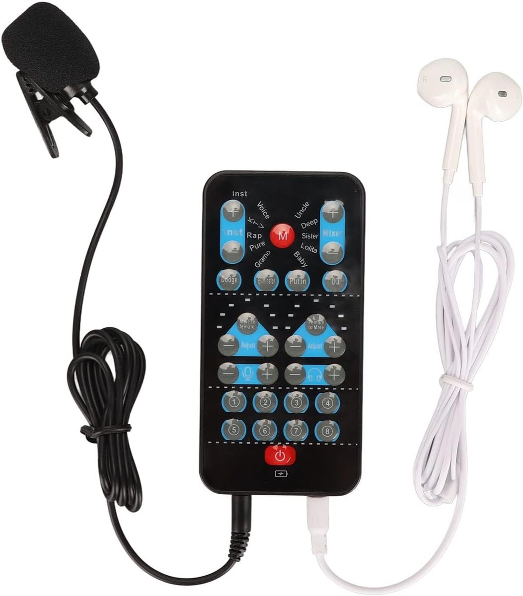 SnelShoppen - Stemveranderaar met 8 Geluidseffecten voor Mobiele Telefoons, Computers, DJ's en Muziekstudio's - Ideaal voor Feesten en Opnames