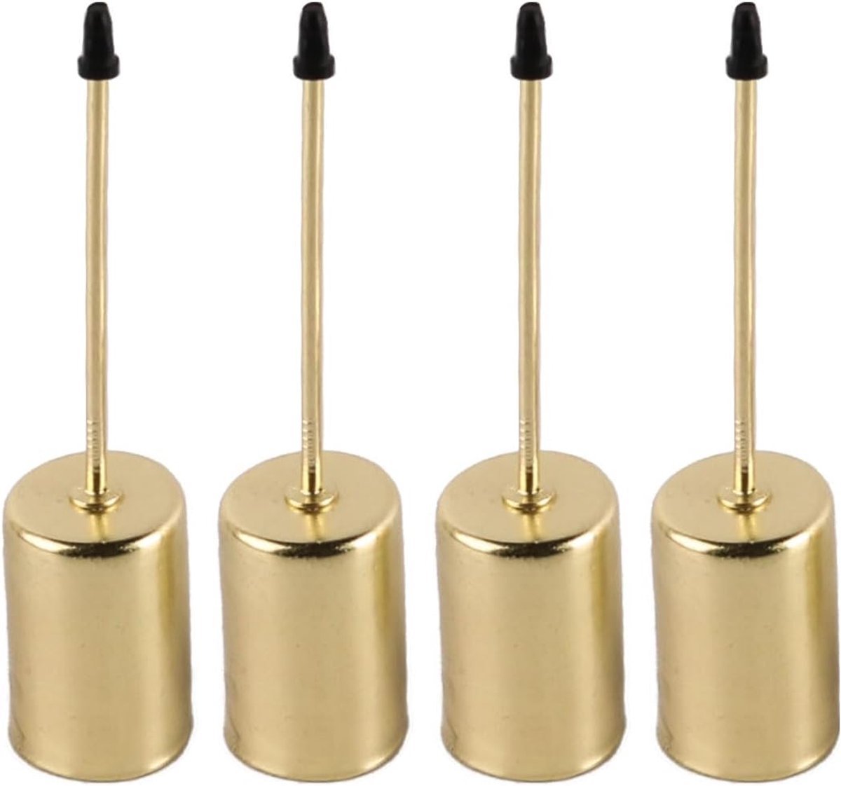SnelShoppen - Vintage Gouden Advent Kaarsenhouders Set van 4, Elegante Metalen Kaarsenstandaards voor Adventskrans, Kerstkaarsen, Stijlvolle Decoratie