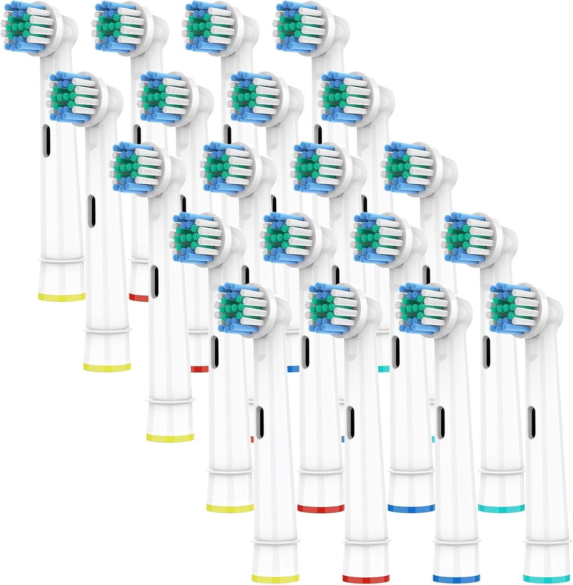 Opzetborstels voor Elektrische Tandenborstels - Wit - 20 Stuks - Compatibel met Oral B - Voor Gezinsgebruik