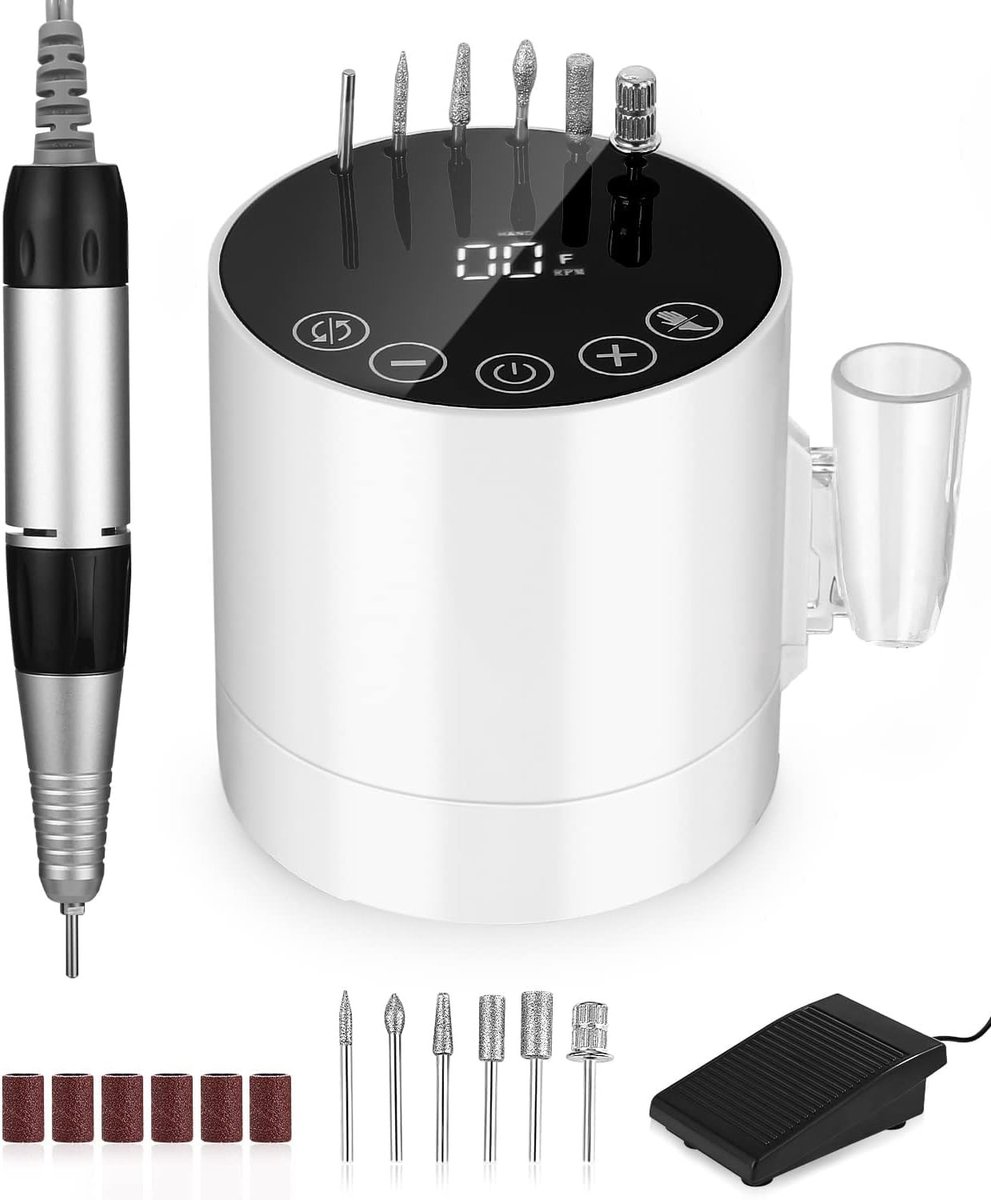 Elektrische Nagelknipper - Zwart - Manicure Pedicure Set met LCD Display - Voor Thuis en Professioneel Gebruik