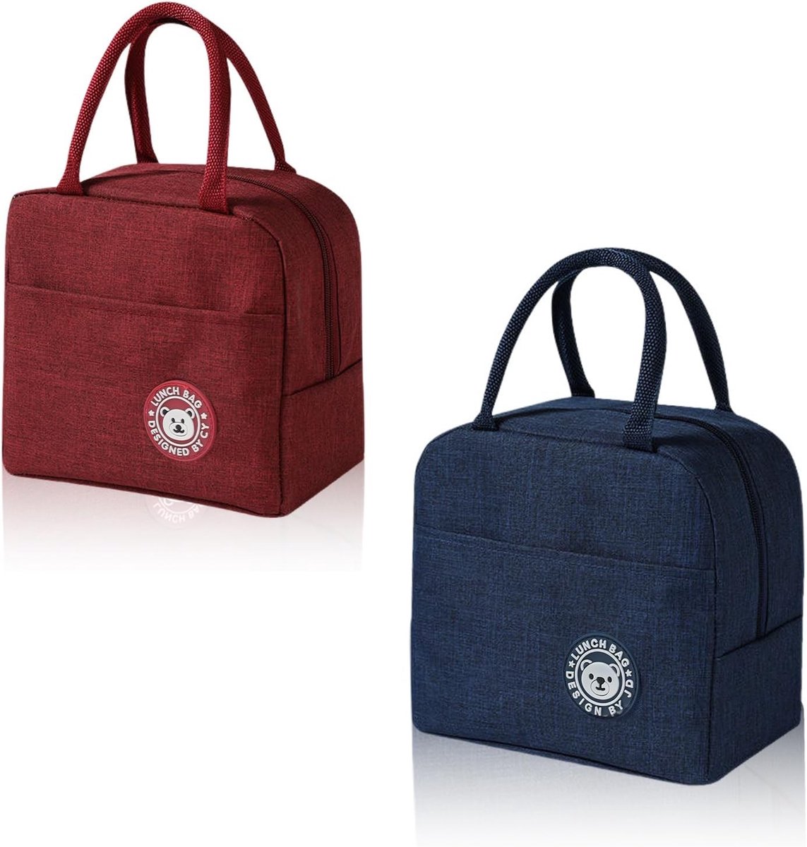 Lunchtas - Bordeauxrood - Mini Koeltas - Opvouwbare Met Aluminiumfolie - Voor Kantoor en Camping