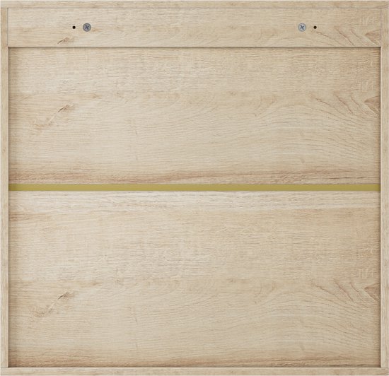 FloraGrace Badkamerkast - Greeploos Wandmodel Met Dubbele Deuren - Eikenoptiek Voor Badkamer En Hal - MDF En Spaanplaat - 60x21,6x58 Cm — afbeelding 3