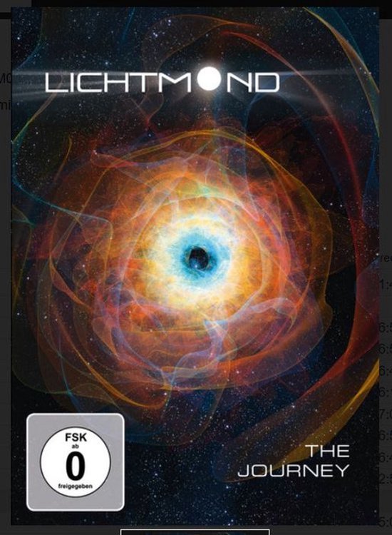 Lichtmond: The Journey hoes met een kleurrijke, kosmische nevel en een centraal zwart gat en FSK 0-sticker.
