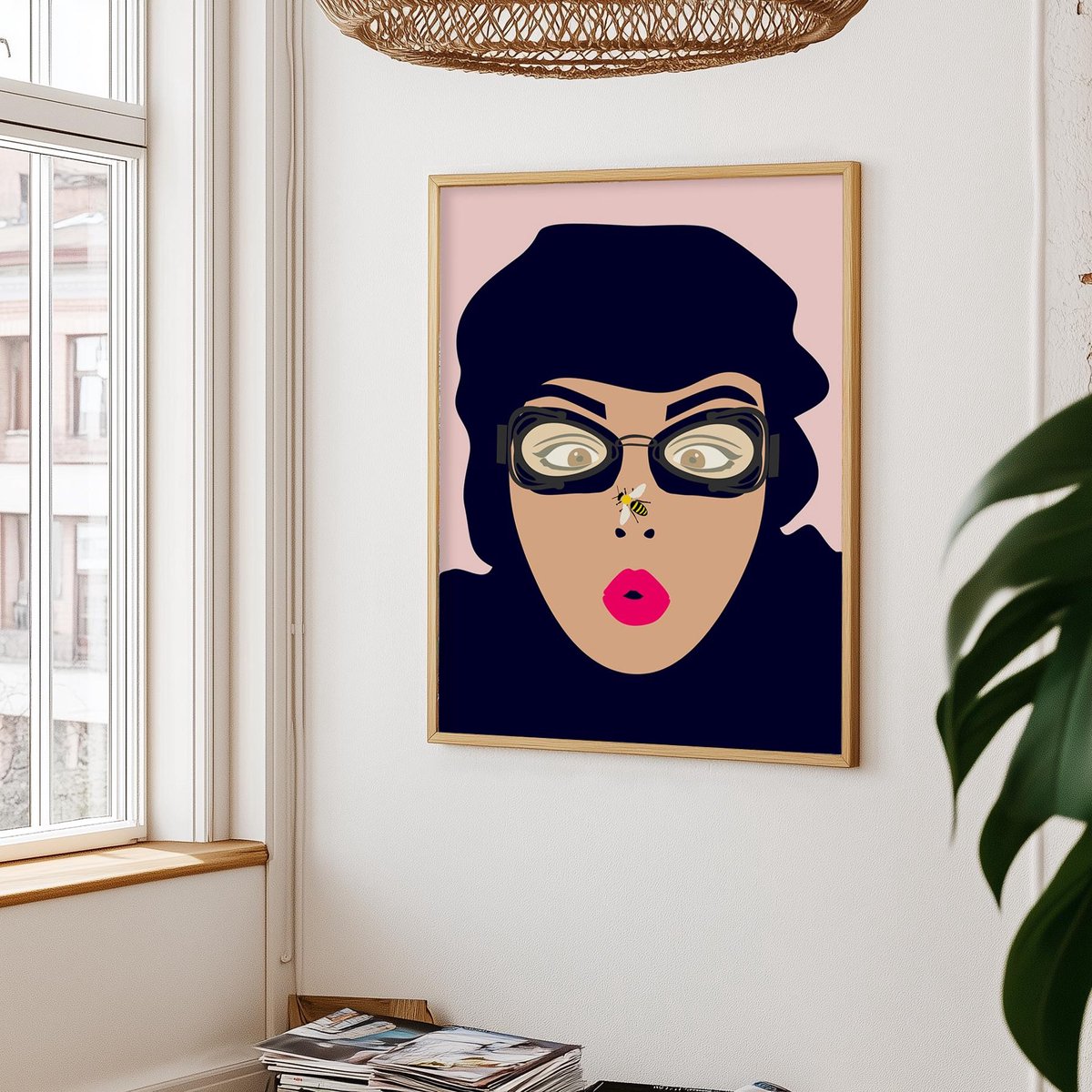 Loenzend meisje poster 75 x 100 cm