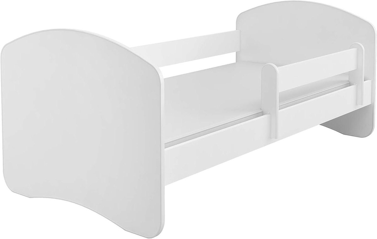 Junior Bed - Kinderbed - Veilig Slapen - Inclusief Matras - 160x80 cm - Wit