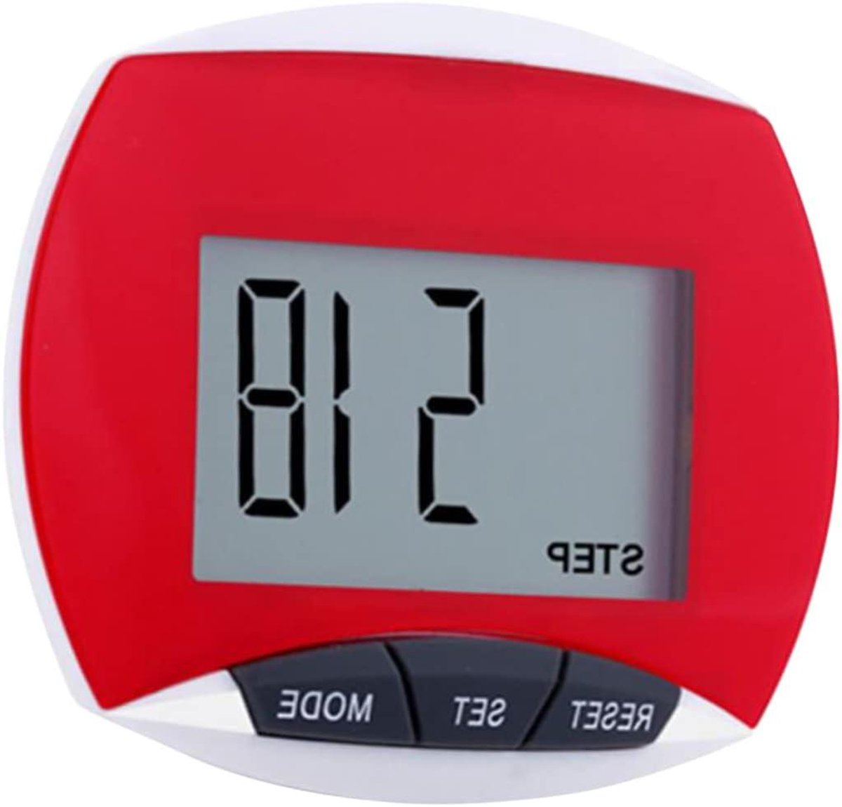 Multifunctionele Stappenteller - Fitness Tracker - Wandelen en Sporten - Draagbare Informatie Tool - 6.38X5.4CM - Rood