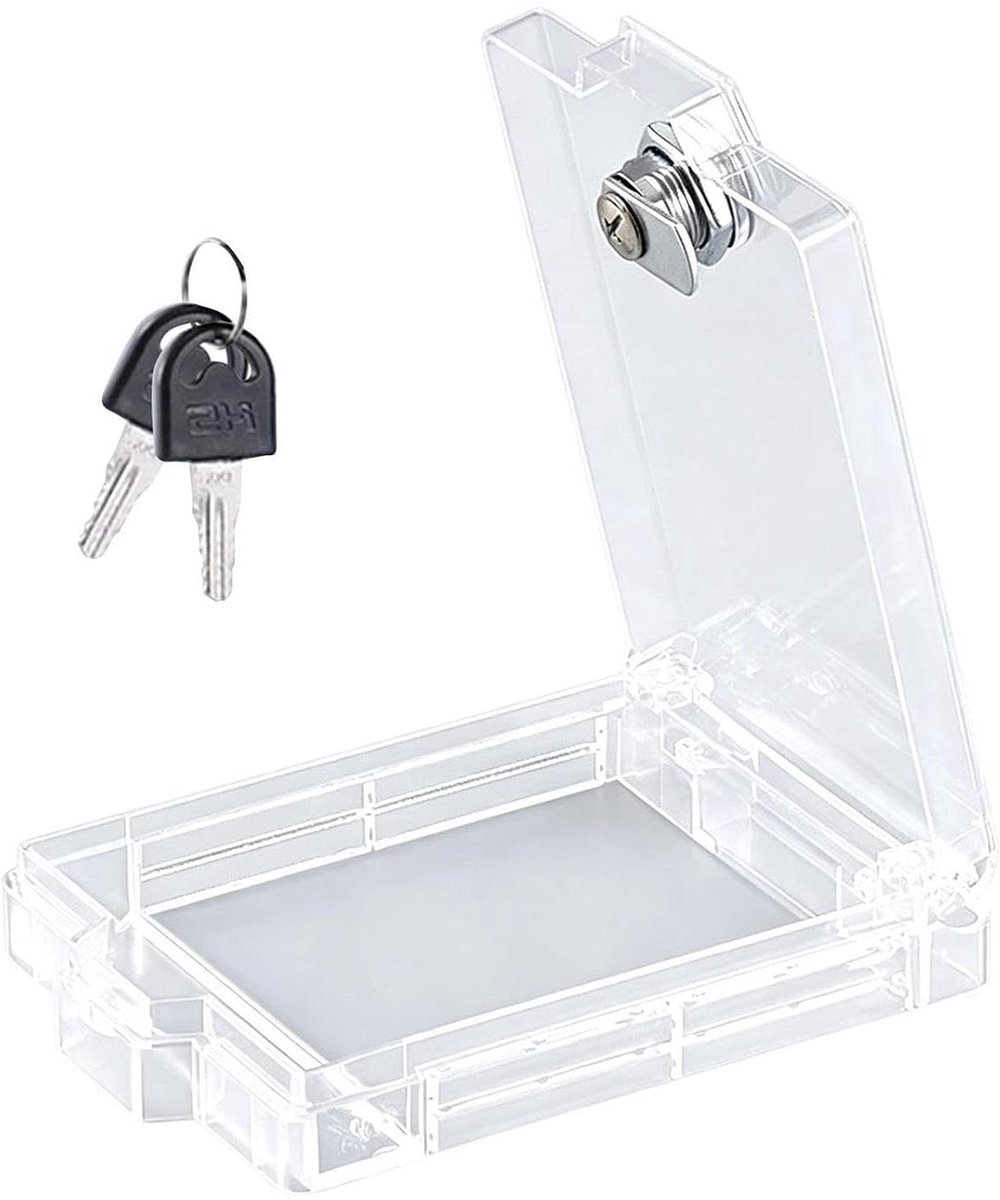 Thermostaat Slotbox - Thermostaatkap Beschermer - Temperatuur Beveiligen - Zelfklevend Zonder Boren - 13.2x9.8x2.6cm - Transparant