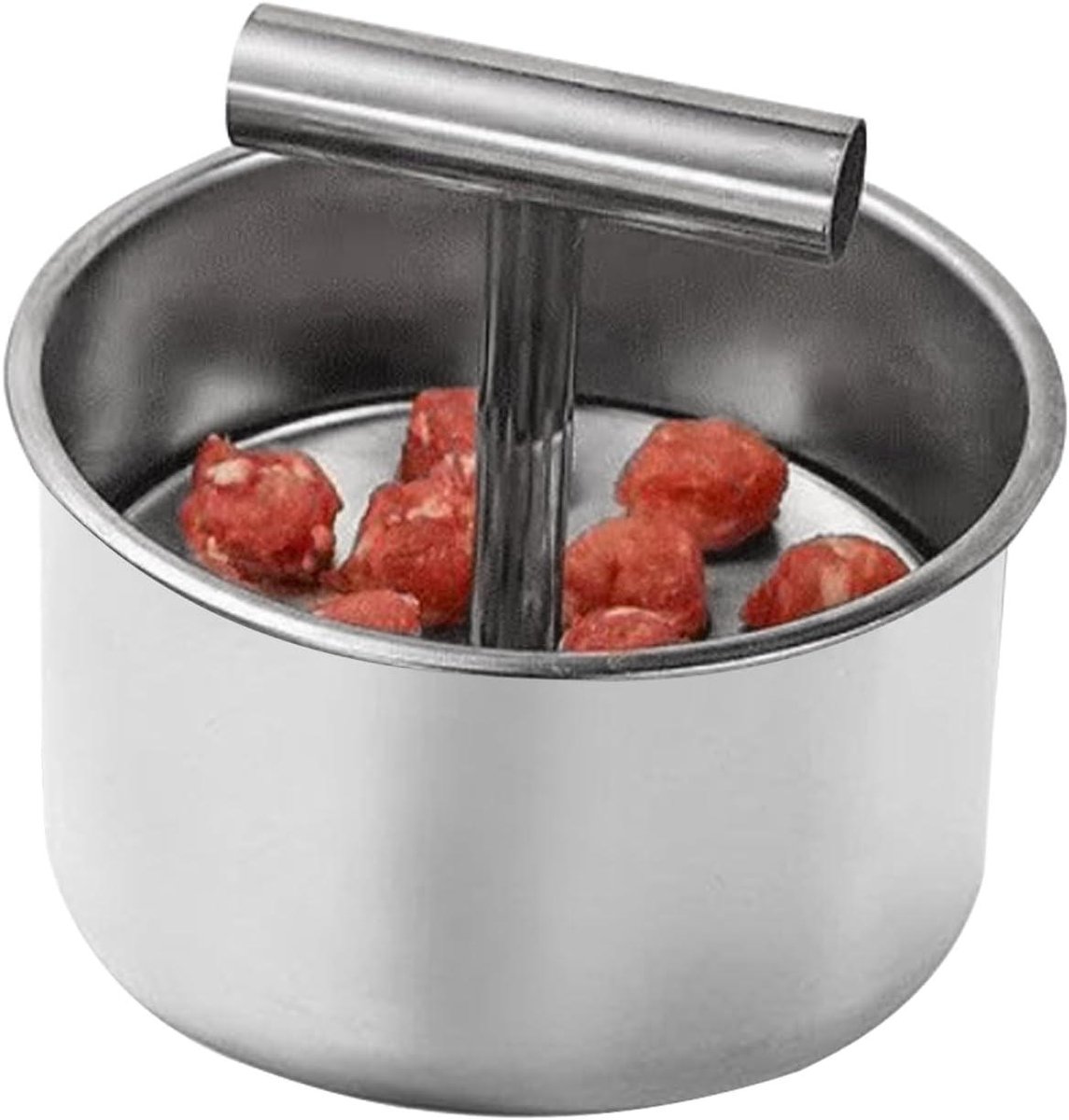 Gehaktballetjespers - Gehaktbalmachine Balletjesmaker - Thuis Koken - Gelijkmatige Porties - 12 Gaten - Zilver