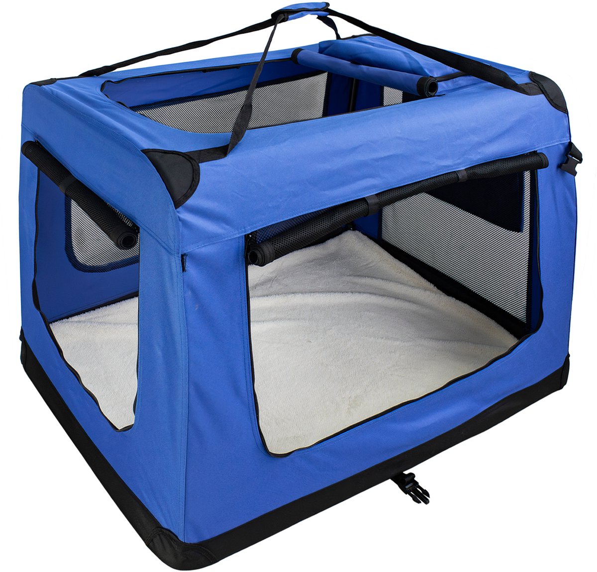 Opvouwbare Hondenbench Transporttas Transportbox Auto Kat Honden Konijn Blauw Grote Kleine Boxtas Kleine Autotas Transport 7 Maten S - XXXXL Petigi