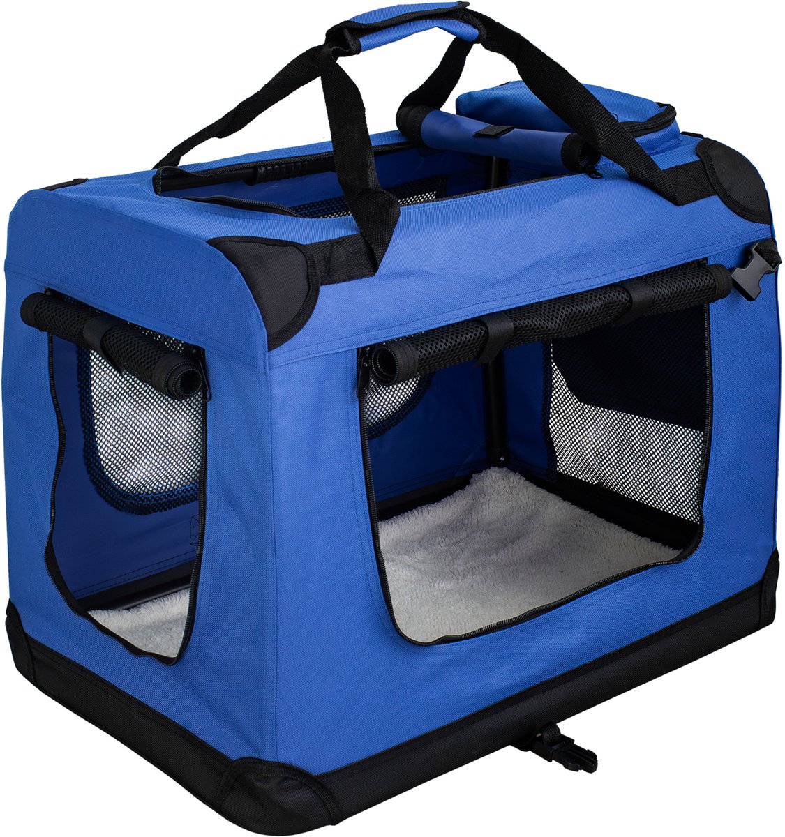 Opvouwbare Hondenbench Transporttas Transportbox Auto Kat Honden Konijn Blauw Grote Kleine Boxtas Kleine Autotas Transport 7 Maten S - XXXXL Petigi