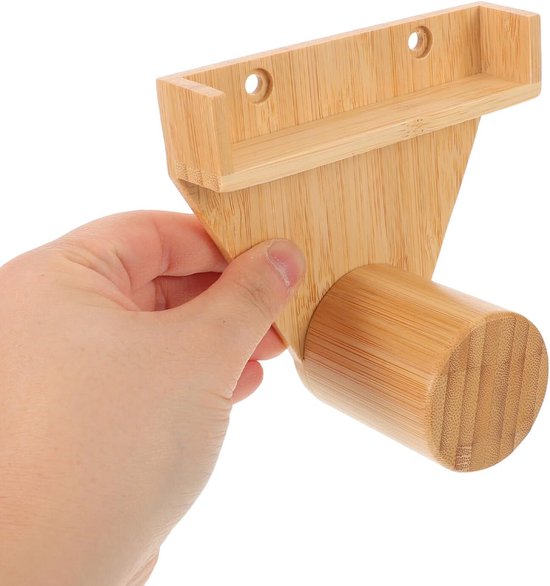 Bamboe Krijthouder - Biljartkrijt Organizer - Biljartzaal Inrichten - Ruimtebesparende Wandmontage - 12 x 11.9 x 6.2 cm - Geel — afbeelding 5