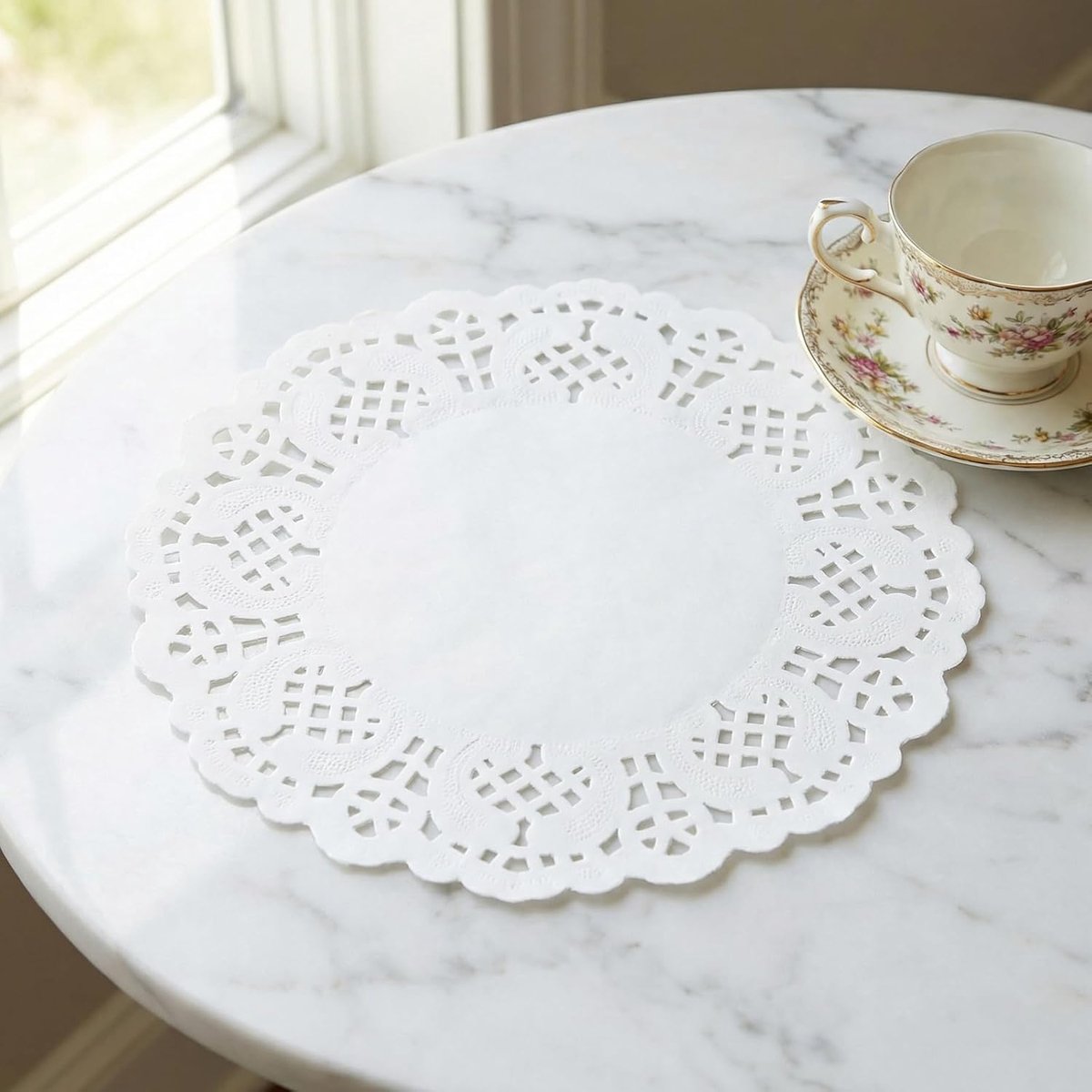 Papieren onderzetters rond 11 cm - decoratief - vetabsorberend - perfect voor feestjes - ShopVlot