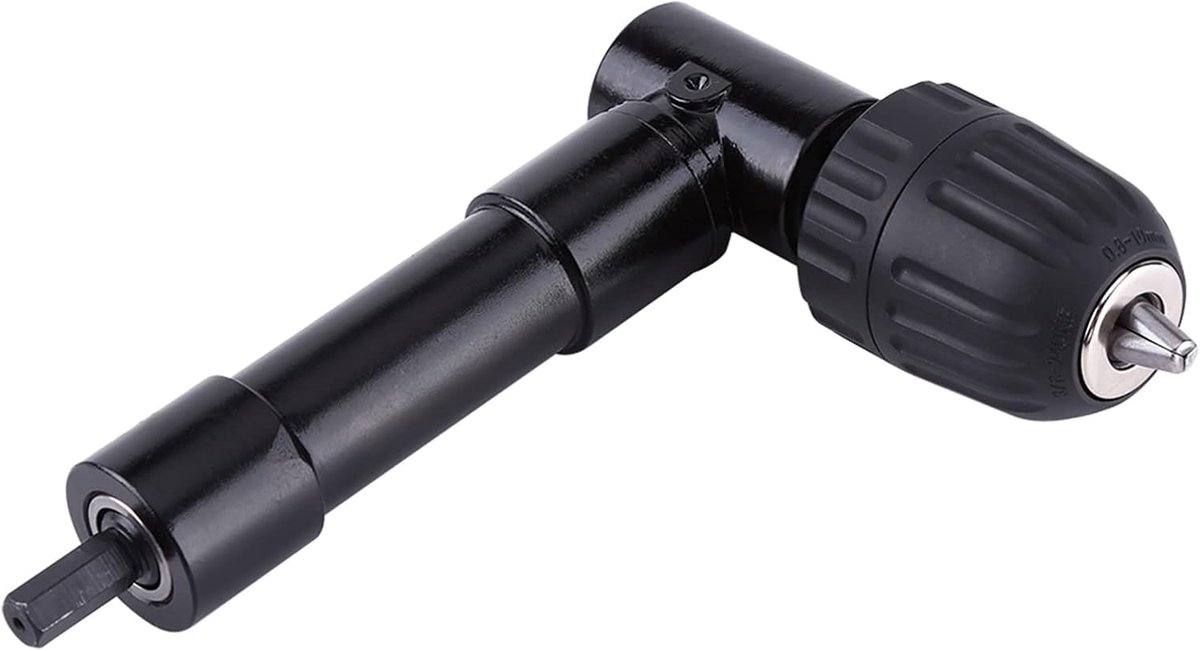 SnelShoppen - Heavy Duty 90° Hoekbooradapter voor Boormachine - Aluminium en Kunststof - Maximum Koppel 25 Nm - Voor Industrieel Gebruik