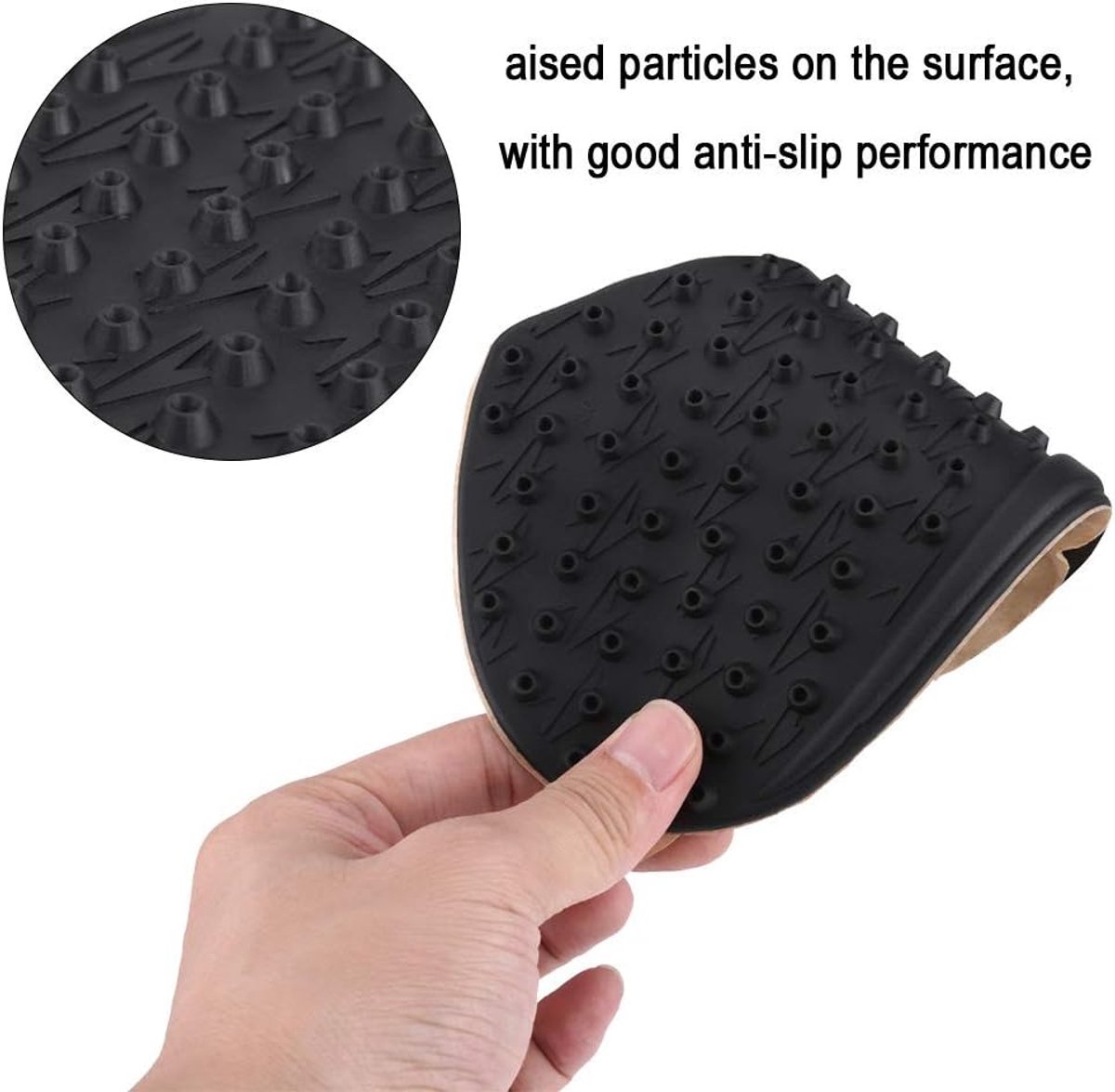 SnelShoppen - Non-slip tankpad voor motoren - Hoogwaardige rubber anti-slip traction pad voor Kawasaki Z800 2013-2016 - Duurzaam, weerbestendig, krasb