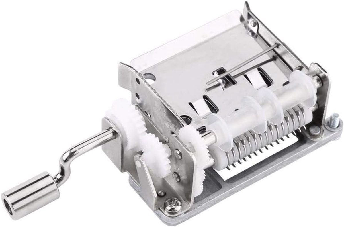 SnelShoppen - Music Box Motion Set, 15 Noten DIY Handkras Music Box Beweging met Ponsgereedschap en 20 Papieren Tapes voor Eigen Melodieën