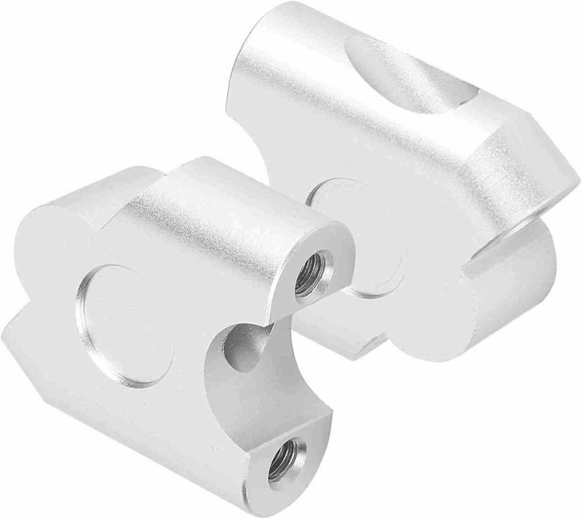 SnelShoppen - Universele Motorstuurverhoger 22mm - Hoogte Verstelbare Stuurklem - Elektroplating - Verhoogt Stuurhoogte met 30mm voor Comfortabel Rijd