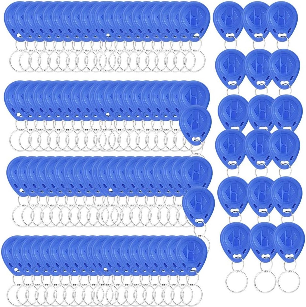 100 Pcs 125Khz RFID Card Keychain ID Card Waterproof Smart RFID ID Card Access Card for Card Reading - ShopVlot