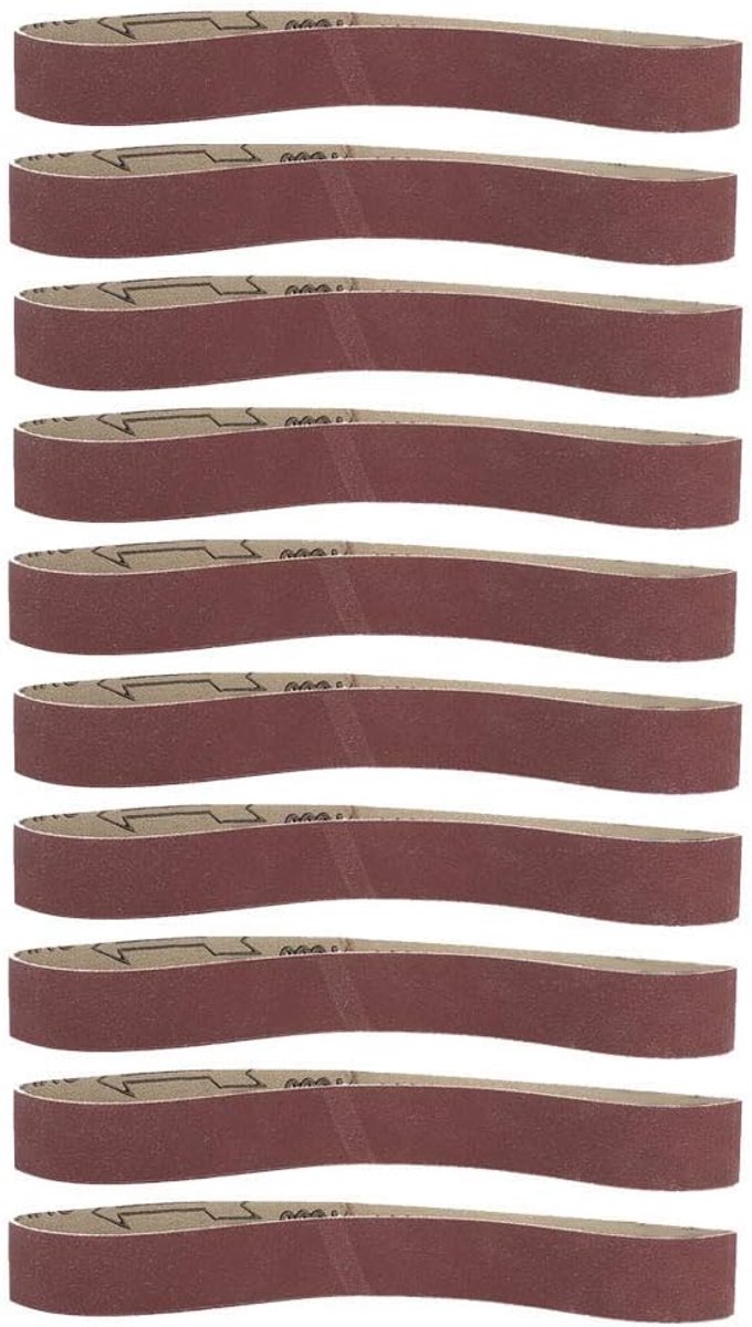 SnelShoppen - 10 Stuks Aluminium Oxide Schuurbanden 400-1000 Korrel (600#) voor Schuren, Polijsten en Bewerken van Metaal, Hout, Leer, en Meer