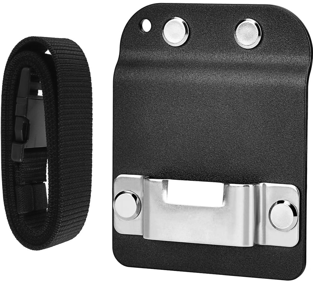 SnelShoppen - Tape Measure Holder met Platte Belt Clip, Geschikt voor Gereedschapsriemen tot 5 cm Breed, Ideaal voor Elektriciens, Houtbewerkers, Lood