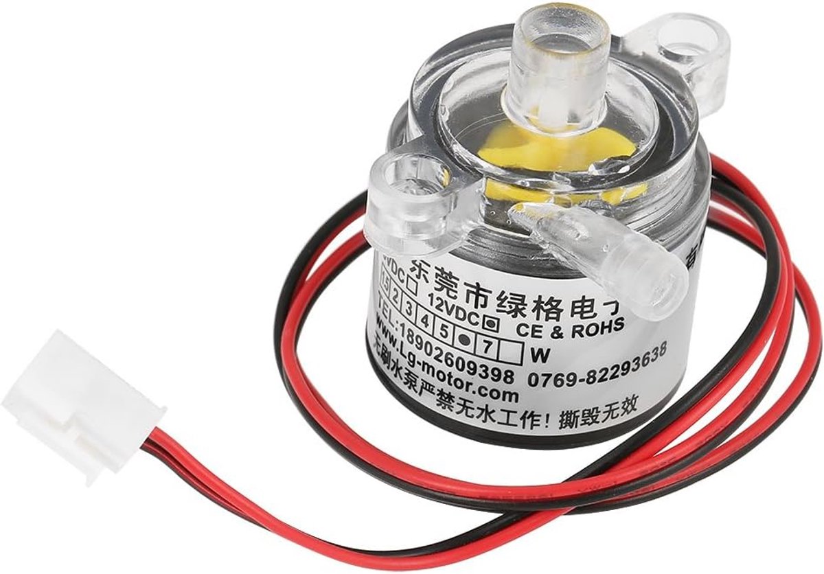 SnelShoppen - Mini waterpomp 12V DC 6W voor aquarium, fontein, vijver, medisch gebruik, 2L/min doorstroomcapaciteit, energiezuinig en stil