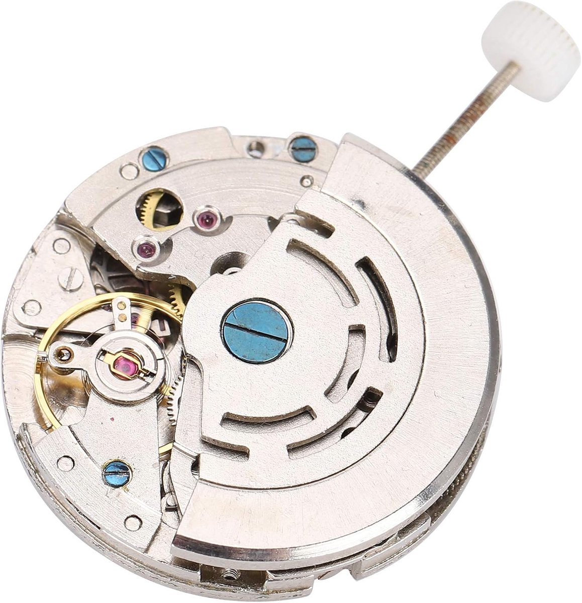 SnelShoppen - DAUERHAFT 2813 Horloge Mechanisme, Vervangend Horloge Mechanisme met Plastic Beschermende Case, Ronde Horloge Mechaniek voor Horlogerepa