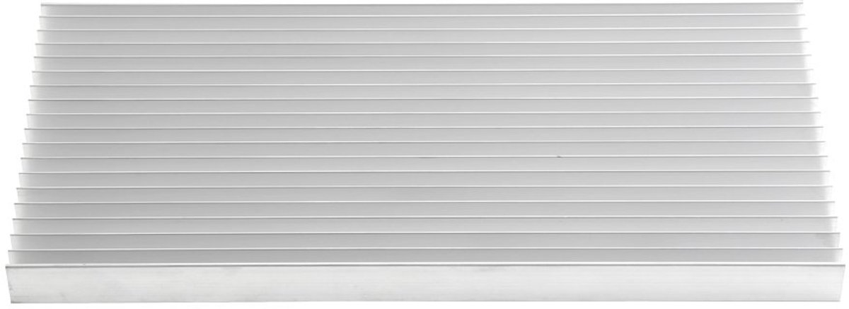 SnelShoppen - Aluminium Koellichaam 300x140x20mm, Duurzaam Heatsink voor LED Verlichting, Snelle Warmteafvoer, 19 Vinnen, Lichtgewicht, Zilver