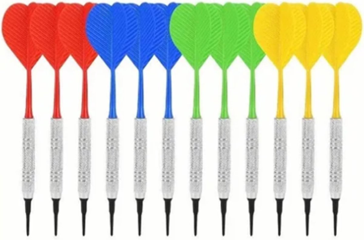 SnelShoppen - Soft Tip Darts Set voor Beginners en Volwassenen, 12 Stuks Inclusief, Ideaal voor Thuisgebruik, Speelkamer en Bar, Geschikt voor Elektro