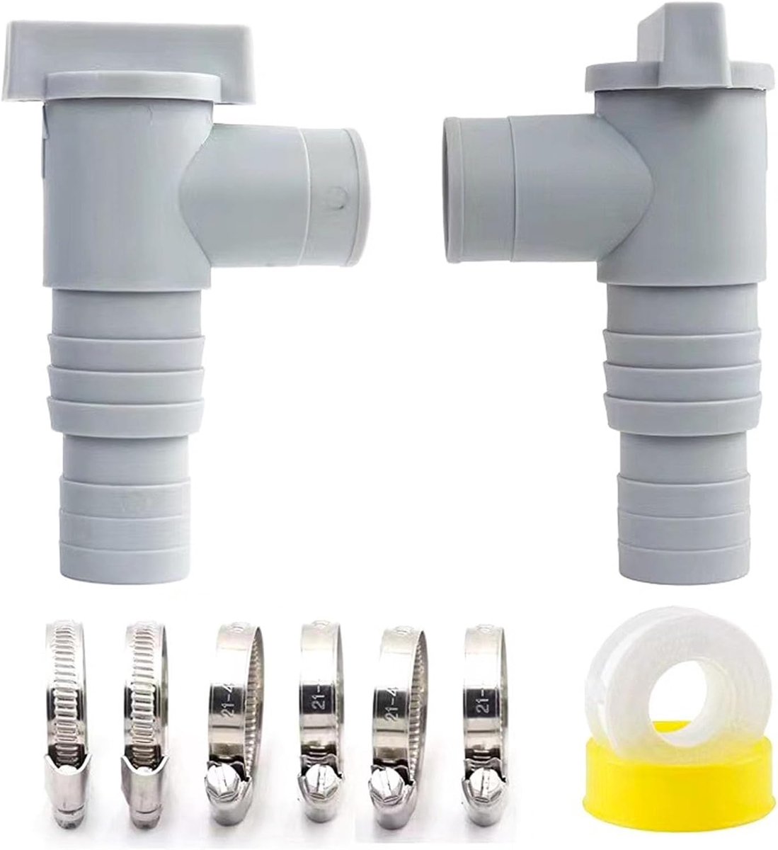 Shut-off valve for swimming pools with 32 mm hose connection, pool hose adapter, pool hose, shut-off valve, pool - ShopVlot