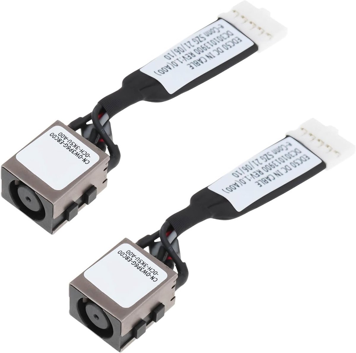 SnelShoppen - 2Pcs Laptop DC Voedingsaansluiting Kabel 0W3P6G DC301013900 DC301014200 Geschikt voor Dell Precision 3551 3541 3540 3550 en Latitude 550