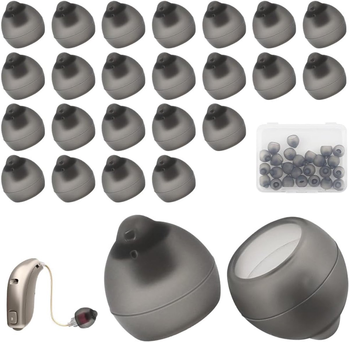 SnelShoppen - Dopjes 26 stuks, Zachte Siliconen Dopjes, Vervangende Tips voor Oordopjes, Geluidsreductie, Ademend, Lichtgewicht, Comfortabel, Ergonomi
