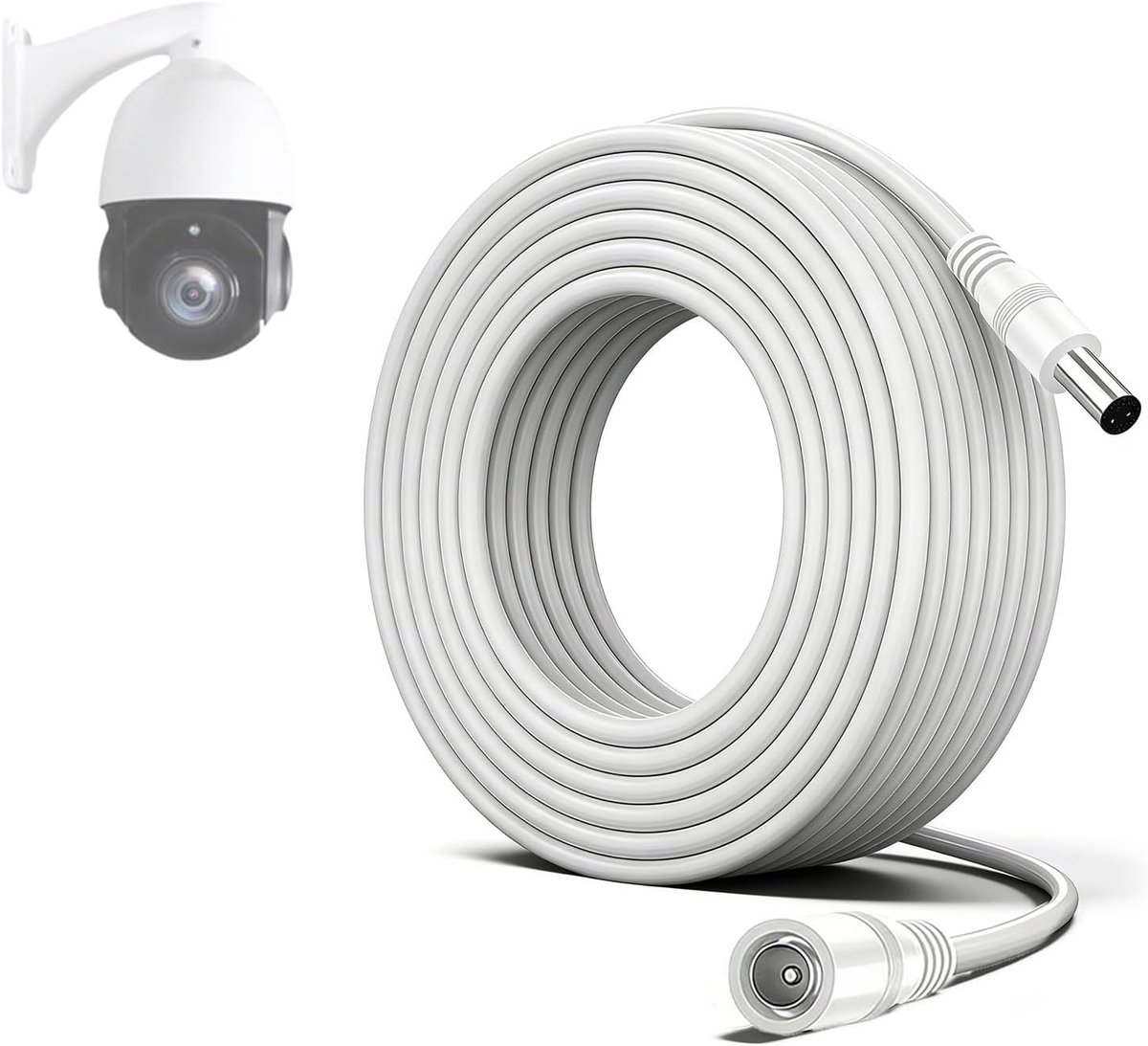 Verlengkabel 3 m - witte DC kabel - compatibel met ledstrip - flexibele installatie - ShopVlot