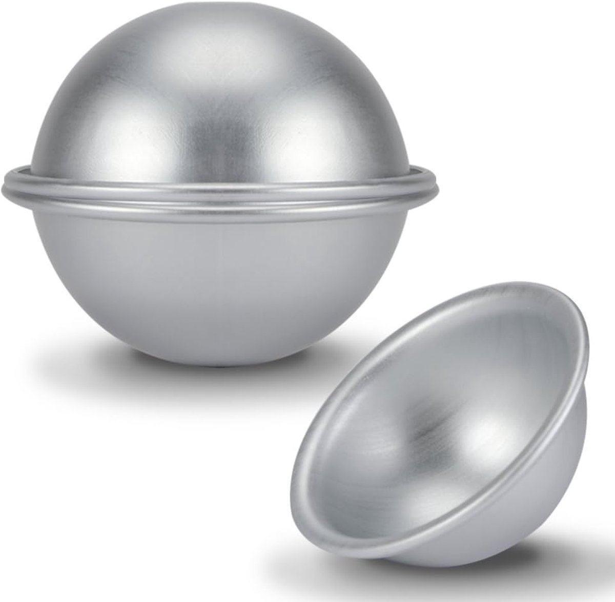 SnelShoppen - Halve Cirkel Cakevorm 10 cm - Aluminium Voor Cheesecakes, Mousse, Bikini Taart, Voetbal Taart, Chiffon Taart - 10,5 x 4,5 cm - Keuken Ac
