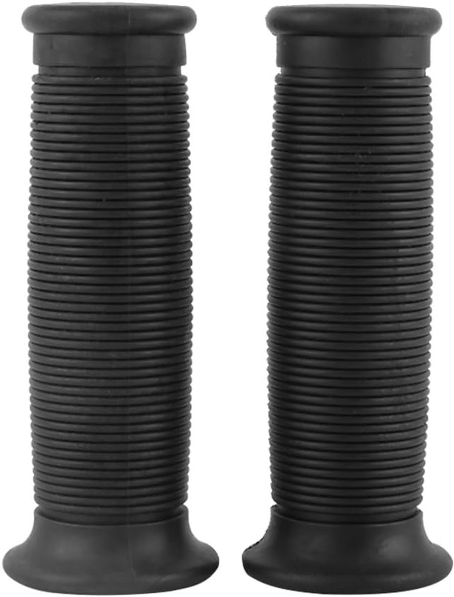 SnelShoppen - 1 Paar 22mm/25mm Universele Motorfiets Handgrepen Vintage Handvatten Antislip Handvatten Bar Eind (Zwart)