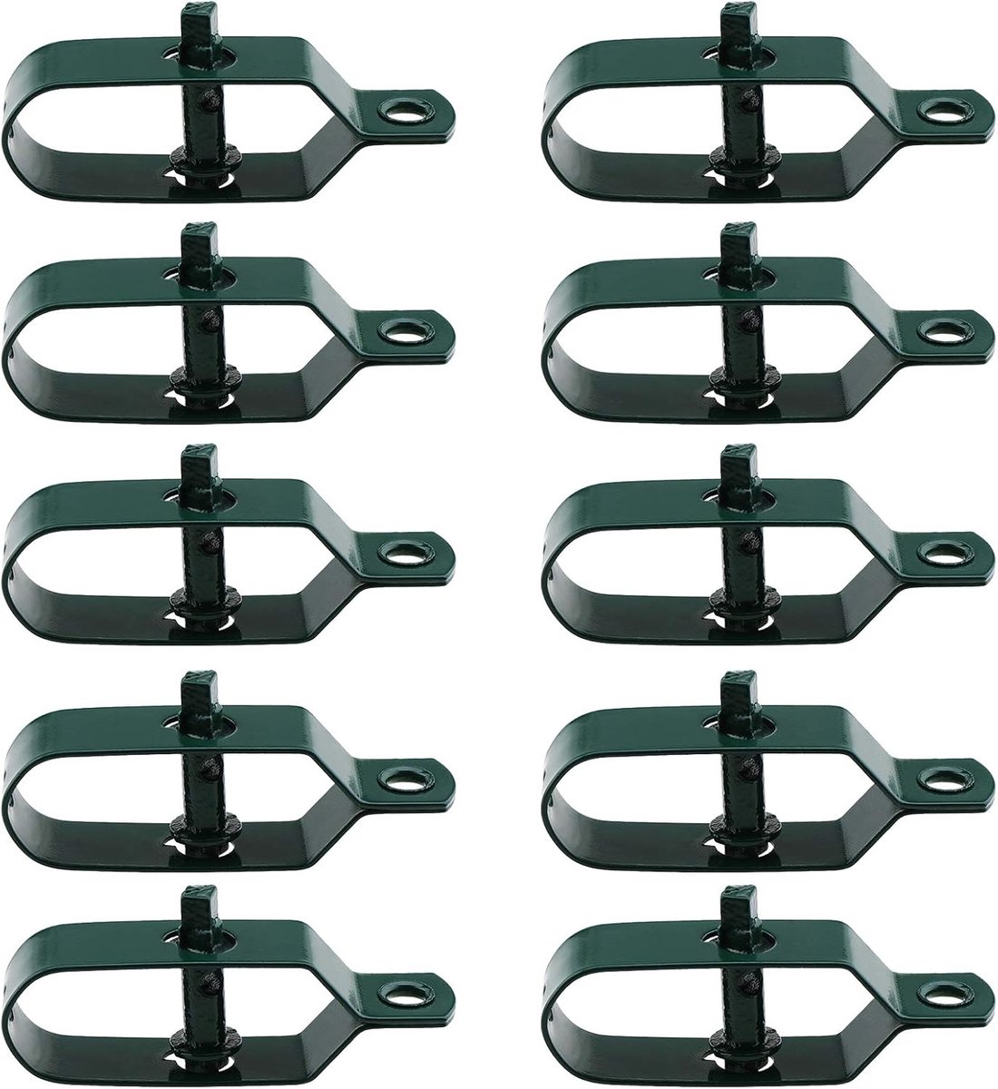 SnelShoppen - 10 Stuks Hekdraad Spanners Ratchet Draadspanners 93,5mm Koolstofstaal Groen Draad Spanner voor Boerderij en Vaste Hekken