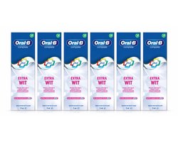 Oral-B Complete Plus Extra Wit Tandpasta – 6 x 75 ml – Extra Frisse Munt – Voordeelverpakking