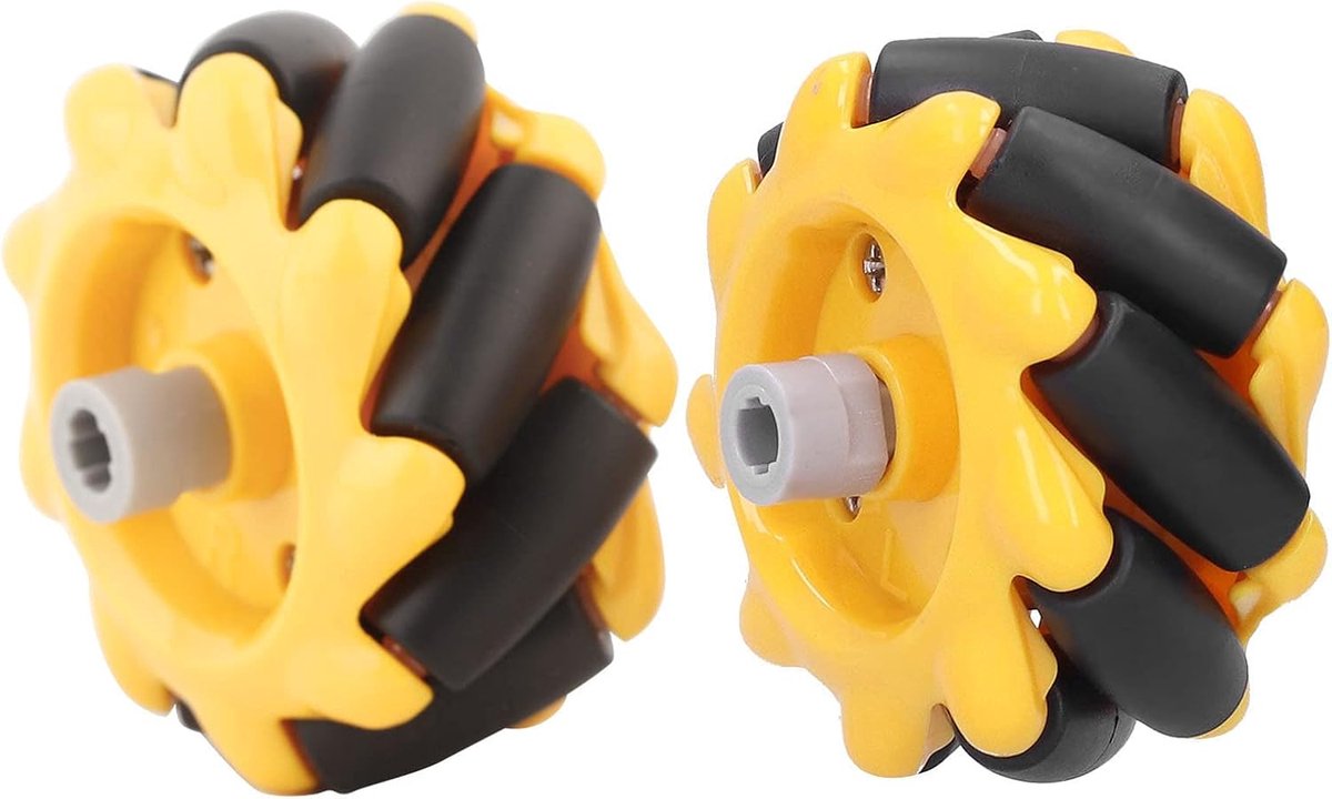 SnelShoppen - Mecanum Wielen 48mm Omnidirectioneel voor Smart Robot Auto Accessoires DIY Speelgoed Componenten (2 Pairs)