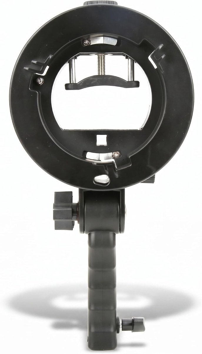 SnelShoppen - Handheld S-Shape Bracket Stand Houder met Handgreep voor Bowens Mount Speedlite Flits Softbox Reflector Foto Studio Accessoires