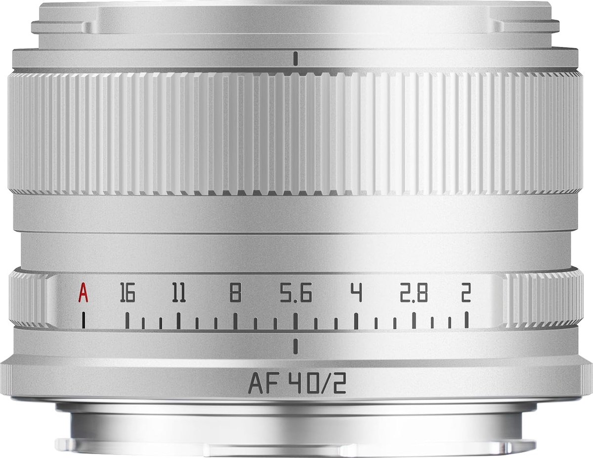 SnelShoppen - TTARTISAN 40mm F2 L Mount Full Frame Autofocus Lens, Compact Lichtgewicht Camera Lens, Geschikt voor L Mount Camera's, Zilverkleurig