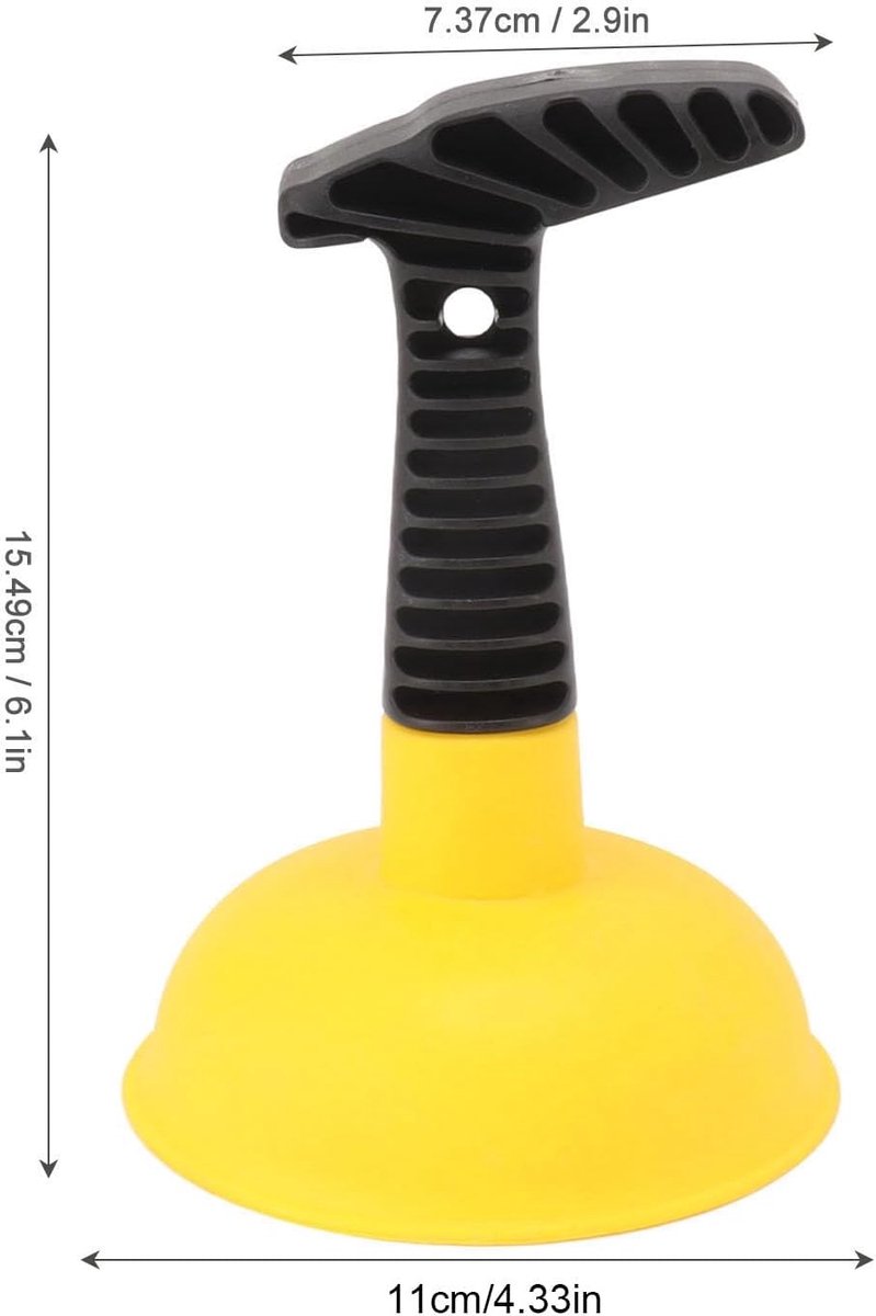 SnelShoppen - Mini Plunjer, Afzuigbubbel, Plunjer Voor Wastafel, Kleine Toiletpiston met Ergonomische Handgreep, Kleine Afvoerpiston voor Toilet, Badk