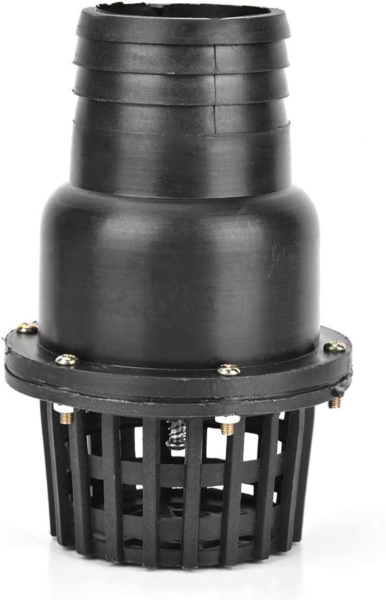 SnelShoppen - Waterpomp Voetventiel 3 Inch - Zwarte PVC Lage Druk Plat Terugslagventiel voor Vloeistofmachine - Ideaal voor Tuin, Sump Pomp en Waterop